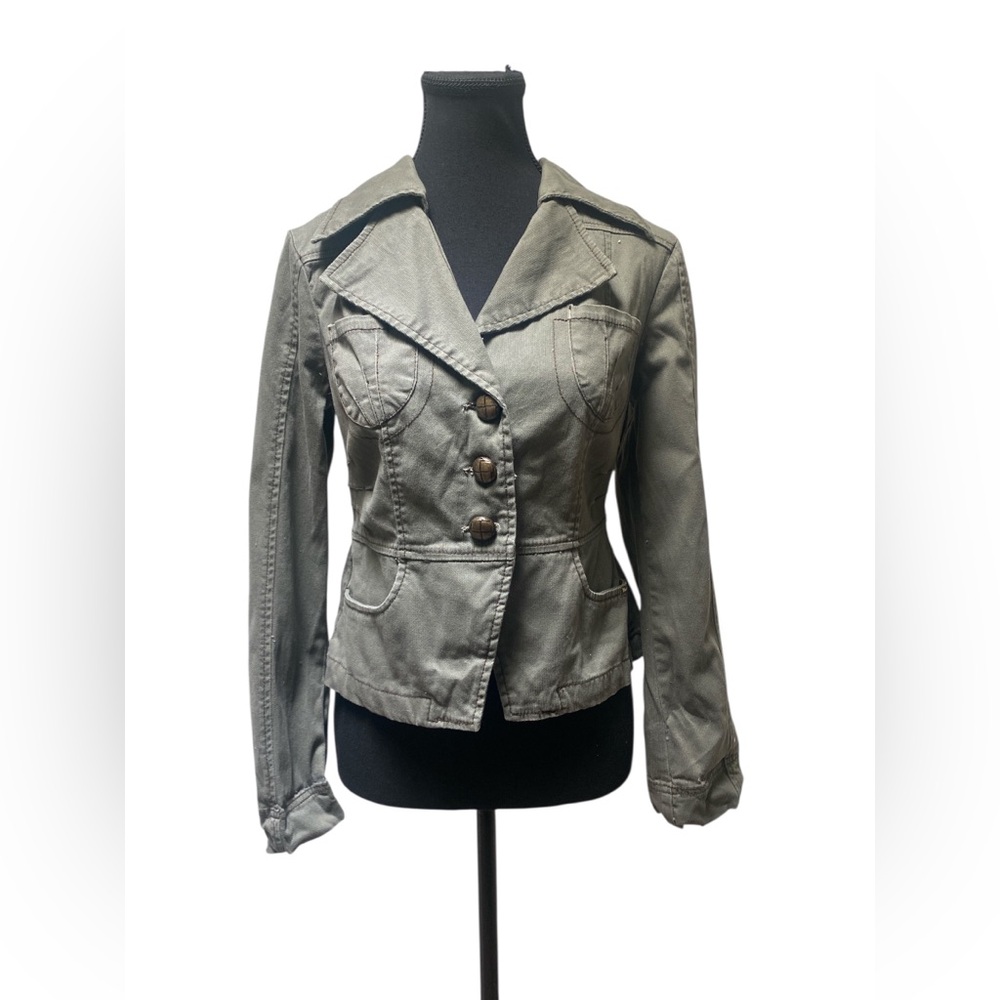 UNIONBAY Women's Olive Blazer Jacket GUC M